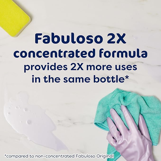 Fabuloso 2X Multi-Purpose Cleaner No Rinse Floor Cleaner Long-Lasting Freshness Tropical Spring Scent 56 fl oz