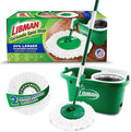 Libman Tornado Spin Mop System with 2 Refill Heads Microfiber Spinning Mop and Bucket with Wringer Set for Home Floor Cleaning of Hard-Wood Laminate Tile All Surface Cleaner 3 Total Mop Heads