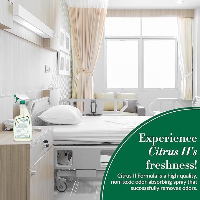 Citrus II Hospital Germicidal Deodorizing Cleaner - Fresh Citrus Scent - Disinfecting Spray Cleaner - 22 Fl Oz - Pack of 3