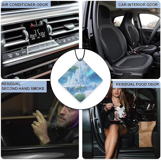 5PCS Car Air Freshener Hanging Personalized Double Sided Snowflakes Car Fresheners Long Lasting New Cars Scents Cute Automotive Freshies for Closets Drawers (tea)