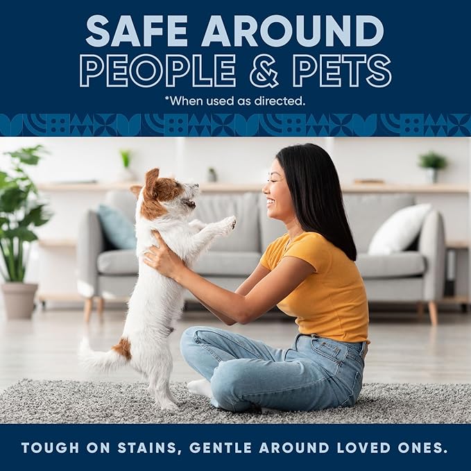 Oxy Pet Carpet Cleaner Spray | Pet Stain Remover for Pet Urine Cat Pee Dog Poop | Deep Spot Treating Action on Carpeting Upholstery Laundry Pet Beds &amp More (160 Fl Oz)