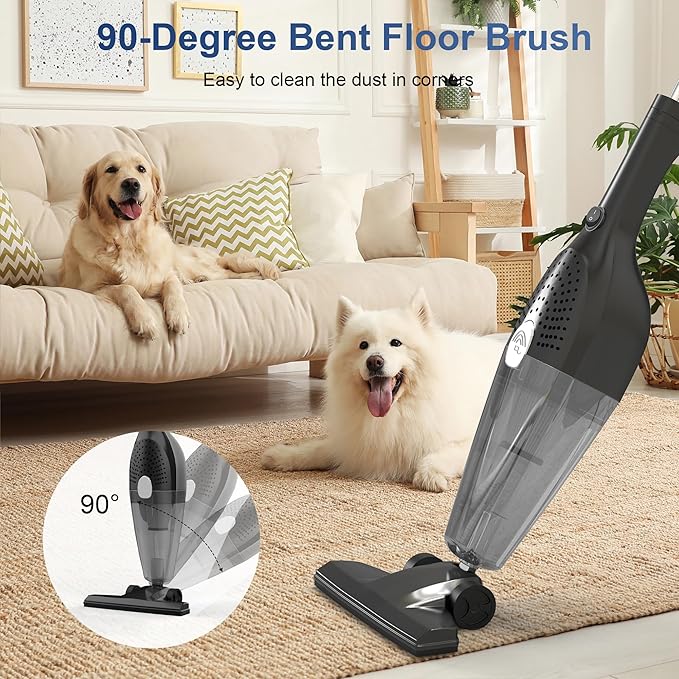 TBBSC Corded Vacuum Cleaner 25KPa Powerful Suction 3 in 1 Lightweight Bagless Stick Vac with Handheld Ultra Quiet for Hardwood Floor Carpet Car Pet Hair