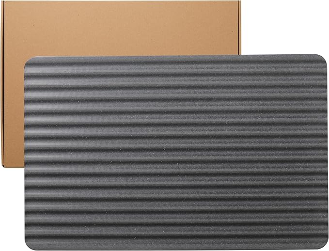 Stone Drying Mat for Kitchen CounterWavy Dish Drying Mat Instant Water AbsorptionFast Drynon-slipHeat-ResistantLarge Stone Drying Mat for Dishes and More (dark grey 23.6*15.3in)