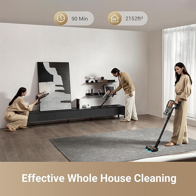 DREAME Z20 Cordless Vacuum Cleaner Smart Vacuum Cleaner with 250AW Powerful Suction Up to 90 Minutes Runtime Versatile for All Surfaces Handheld Feature for Hard Floors Carpets &amp Sofas