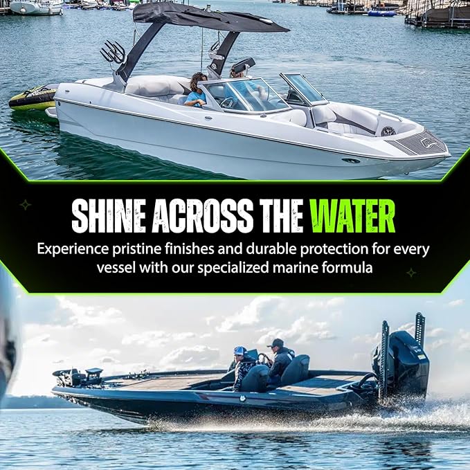 Boat Interior Cleaner Spray Upholstery &amp Vinyl Cleaner to Remove Dirt Grime Spills Fish Blood &amp More - Fresh Scented Safe for Seats Dashboards Leather Plastic - Made in USA