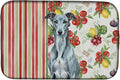 Caroline's Treasures Blue Brindle Greyhound Vegetables Dish Drying Mat Absorbent Dish Drying Mat Pad for Kitchen Counter Dish Drainer Mat for Countertop 14 x 21 Multicolor