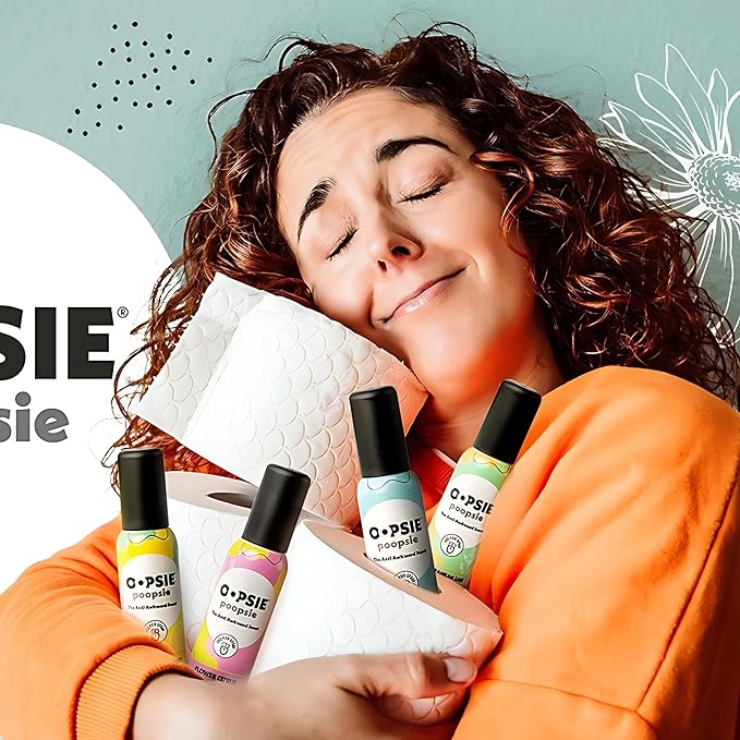 Oopsie Poopsie Before-You-Go Toilet Spray Travel Essentials Each Up to 50 Uses On-The-Go Bathroom Odor Deodorizer with Essential Oils TSA Approved Size Summer Sea 4 Pack 0.34 Fl Oz