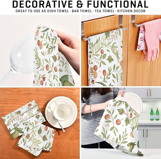 Kitchen Dish Towels Set of 4 Medieval Dragons Ultra Soft Absorbent Kitchen Towels Tea Towels Hand Towels Quick Drying Reusable Cleaning Cloths 18 x 28 inch