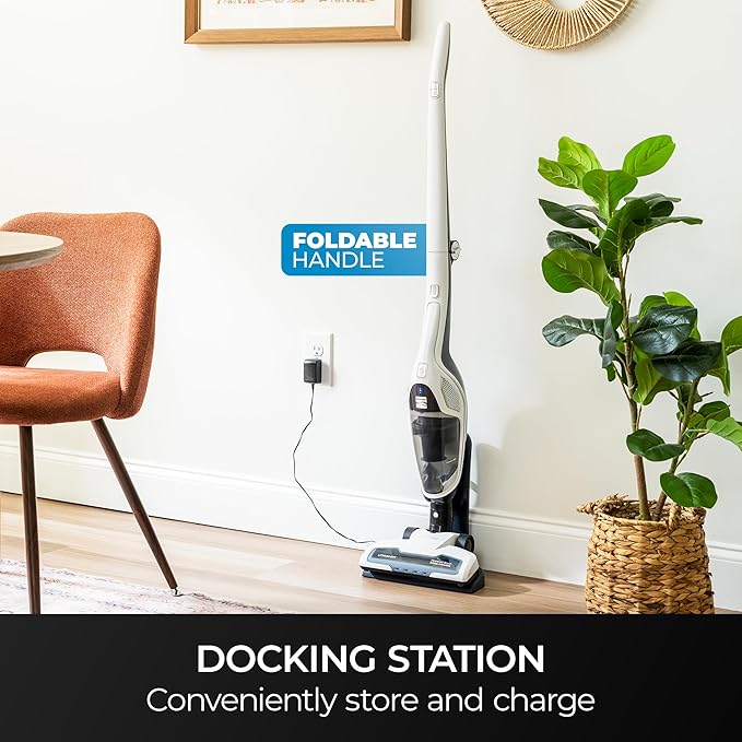Kenmore 200 Series DS2000 Cordless Stick Vacuum Lightweight Cleaner 2-Speed Power Suction LED Headlight 2-in-1 Handheld for Hardwood Floor Low Pile Carpet &amp Pet Hair