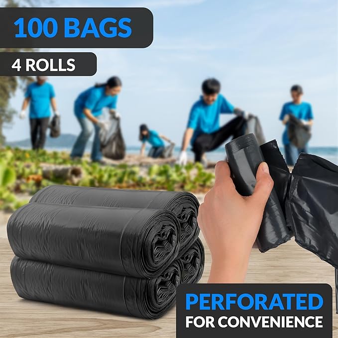 Reli. 55 Gallon Trash Bags Heavy Duty (100 Count) | Black | Twist Ties Included | Extra Tough Leak-Proof Garbage Bags | Ideal for Large Clean Ups