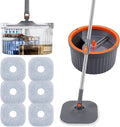 Chabatree Mop and Bucket SetSpin Mop and Bucket Set with Separate Dirty and Clean Water6 Replaceable Mop PadsDeep-Cleaning Mops for Floors Versatile Mops for Walls