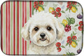 Caroline's Treasures White and Cream Bichon Frise Vegetables Dish Drying Mat Absorbent Dish Drying Mat Pad for Kitchen Counter Dish Drainer Mat for Countertop 14 x 21 Multicolor