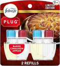 Febreeze Plug In Refills Fall Scents Winter Limited Edition Plug In Refills for Odor-Fighting Fade Defy PLUG Air Freshener 2 pack (Baked Cinnamon Apple)