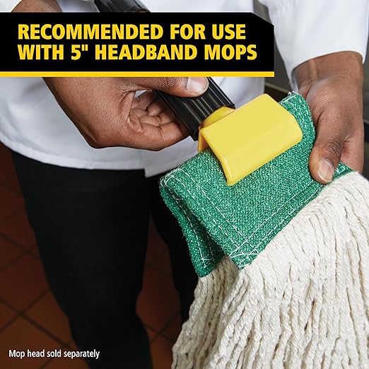 Rubbermaid Commercial Products Gripper 60 Fiberglass Wet Mop Handle Gray for Professional/Industrial Floor Cleaning Compatible with 5 Headband Mops