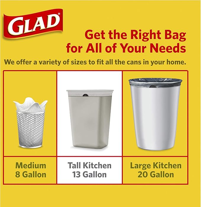 Glad OdorShield Trash Bag White 80 Count