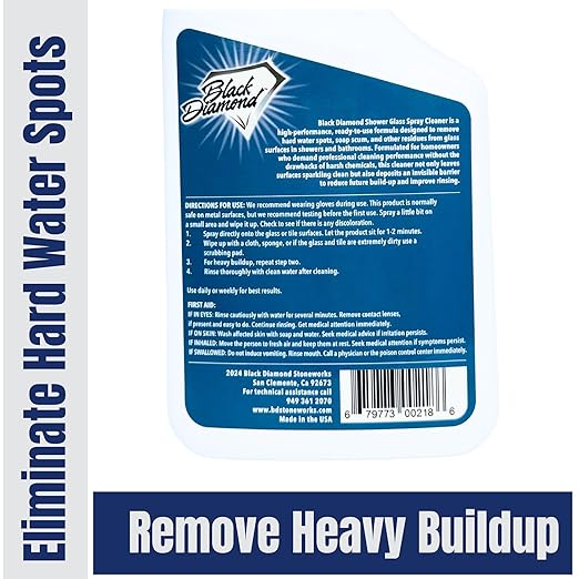 Black Diamond Stoneworks Shower Glass Cleaner Spray &amp Natural Stone Shower Sealer – 2 Pack Bathroom Bundle for Crystal-Clear Glass and Long-Lasting Stone Protection