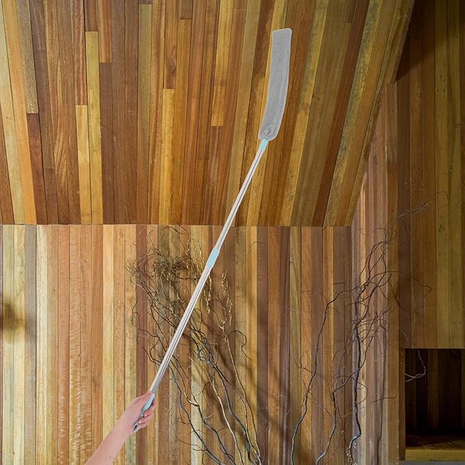 Long Handle Retractable Duster for Home Cleaning with Extendable Pole Gap Dust Cleaner for Ceiling Fans Under Furniture and High Reach Appliance Dust Removal