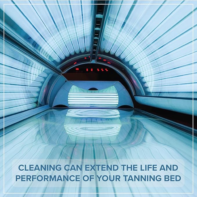 Tanning Bed Cleaner Acrylic Cleaner for Indoor Tanning Beds - Up to 2000 sq ft of Coverage - 1 Gallon Universal Streak-free Professional Cleaning Solution for All Non-Porous Surfaces