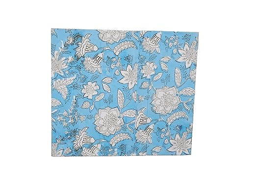 Handmade Cotton Paper Waste Basket Stylish Trash Can for Home or Office (1 Sky Blue)