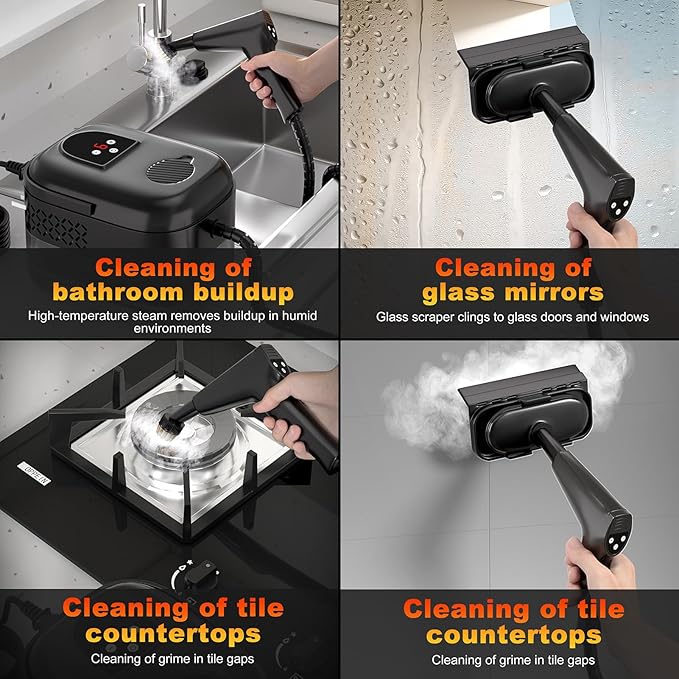 Generic Steam Cleaner 1500W High Pressure Portable Handheld Steaming Cleaner Kitchen Hood Refrigerator