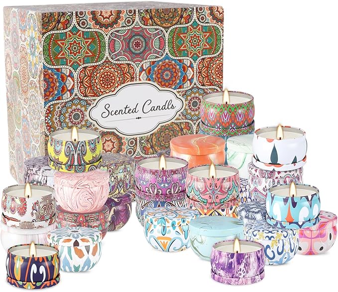 36 Pack Scented Candles Set for Home Relaxing Stress Relief Aromatherapy - Natural Soy Wax and Fragrance - Gifts for Women Mom Best Friend Wife Birthday