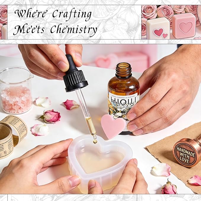 HIQILI Rose Fragrance Oil for Candle &amp Soap Making Essential Oil Diffuser Floral Scents Add to Laundry Dryer Balls - 5.07 Fl Oz