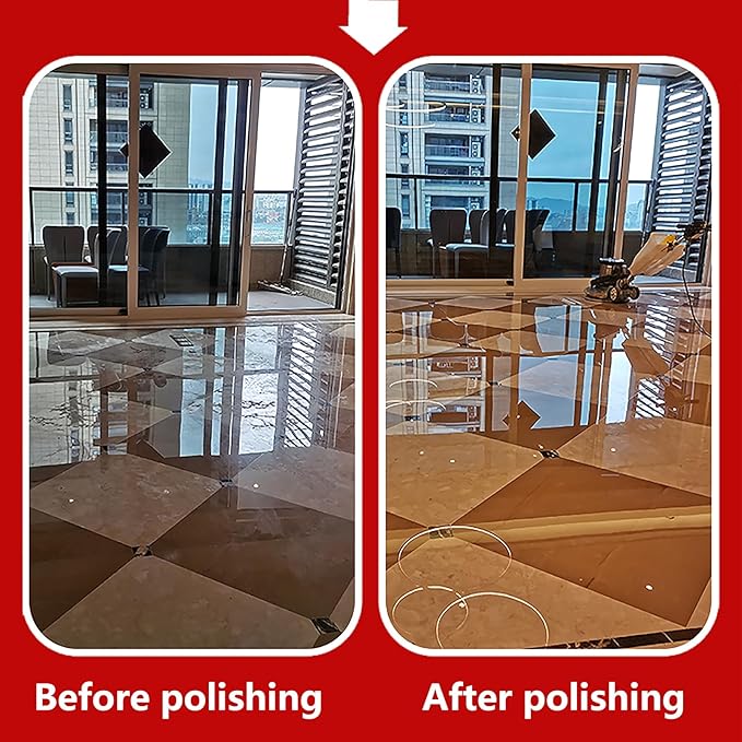 Professional Marble Polish Polishing Kit Marble &amp Granite Polishing Liquid – Restores Shine Safe for Quartz Travertine Tile – High-Gloss Finish Long-Lasting Protection (2.2LB)