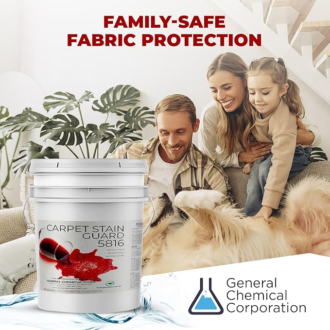 General Chemical Stain Shield Spray - Safe Fabric Protector Spritz and Stain Guard 5816 for Upholstery Carpets Rugs Drapes &amp More - Impermeable Protectant Spray for Outdoor &amp Indoor Use - 5