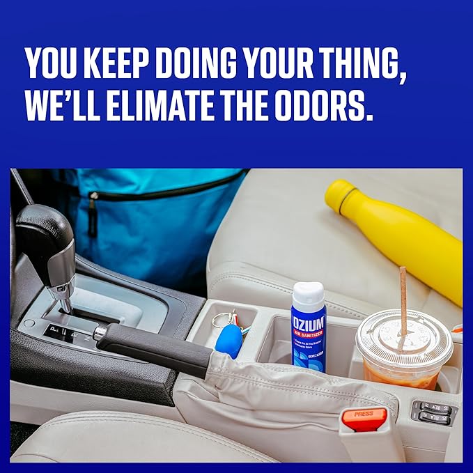 Ozium 0.8 oz. Air Sanitizer &amp Odor Eliminator for Homes Cars Offices and More Vanilla Scent Pack of 6