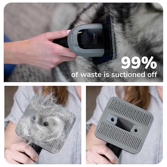 FurMe Original Pet Grooming Vacuum Kit - Cat &amp Dog Grooming Kit for Easy Pet Care at Home Quiet &amp Safe Dog Hair Remover Machine with Brush Clipper Shedding &amp Cleaner Tools &amp 1L Cani