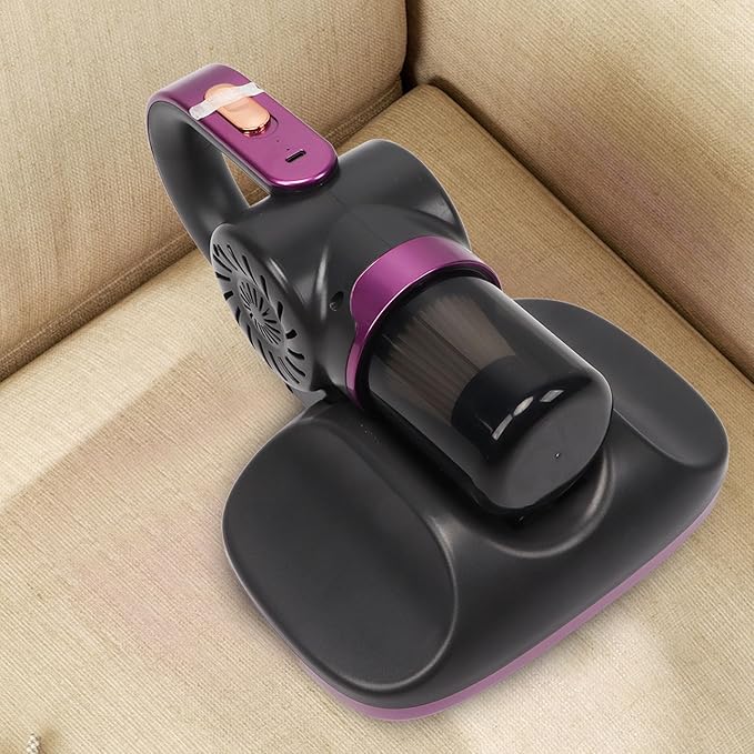 Cordless Mattress Vacuum Cleaner 11Kpa Strong Suction with Sanitizing Light USB Rechargeable for Bed Carpet Sofa