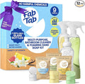 Fab Tab Home Starter Kit - Natural Cleaning Products - Household Cleaners - All-Purpose Cleaner Tablets - Plant-Based Plastic-Fee - No Harsh Chemicals | Cleaning Kit