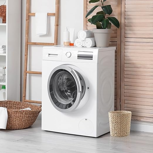 Casafield Water Hyacinth Waste Basket - Whitewash White Woven Wicker Trash Can for Bathroom Bedroom Laundry Room Home Office