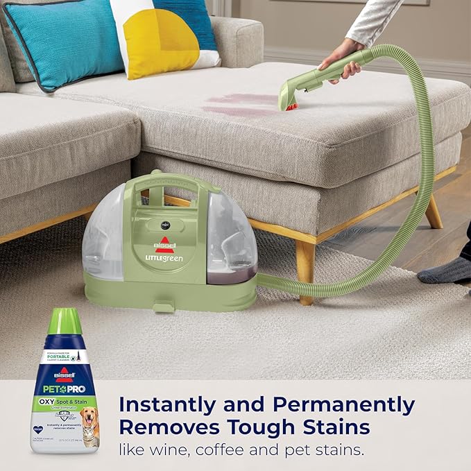 BUNDLE Little Green Portable Carpet Cleaner + PET PRO OXY Spot &amp Stain Formula 32 oz.