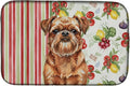 Caroline's Treasures Red Brussels Griffon Vegetables Dish Drying Mat Absorbent Dish Drying Mat Pad for Kitchen Counter Dish Drainer Mat for Countertop 14 x 21 Multicolor