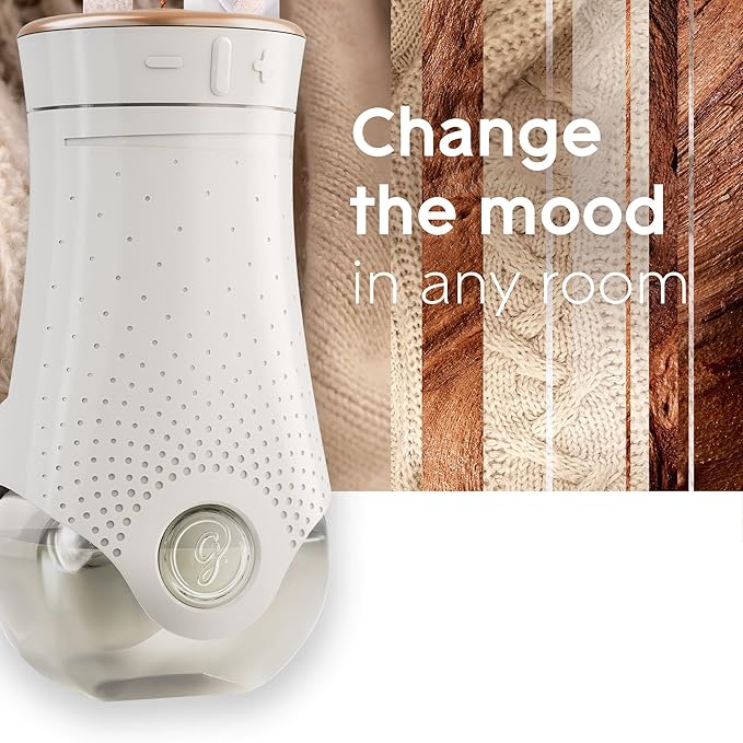 Glade PlugIns Air Freshener Starter Kit Scented and Essential Oils for Home and Bathroom Cashmere Woods 4.02 Fl Oz 2 Warmers and 6 Refills