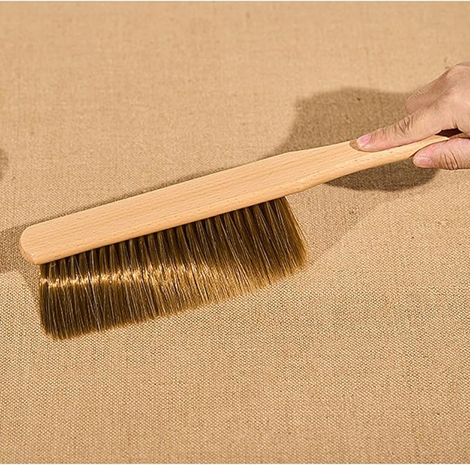 Hand Broom 2 Pcs Wood Drafting Brush Bristles are Neat and Dense Bench Brush Extended Handle for Comfortable Grip