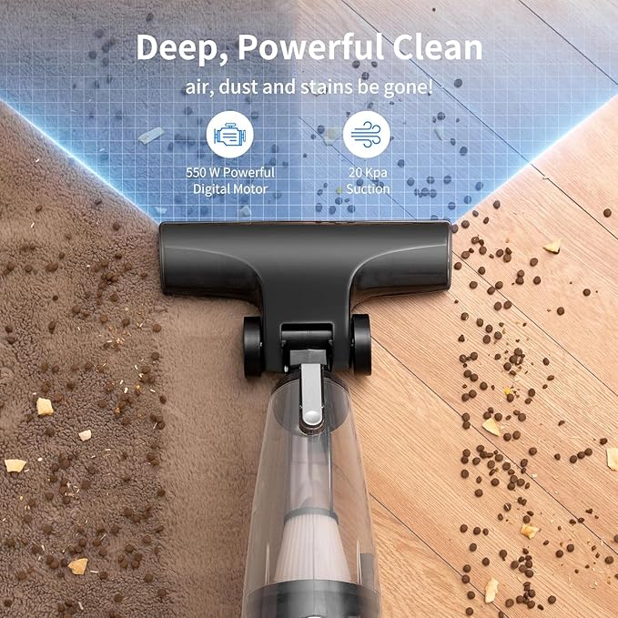 Corded Stick Vacuum Cleaners for Home 20Kpa Powerful Suction Stick Vacuum with 16Ft Cord 2 in 1 Lightweight Handheld Vacuum Cleaner for Hardwood Floor Pet Hair