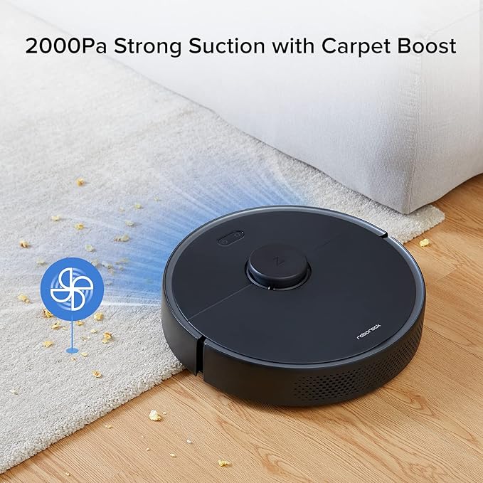 roborock S4 Max Robot Vacuum with Lidar Navigation 2000Pa Strong Suction Multi-Level Mapping No-go Zones Ideal for Carpets and Pets Robotic Vacuum