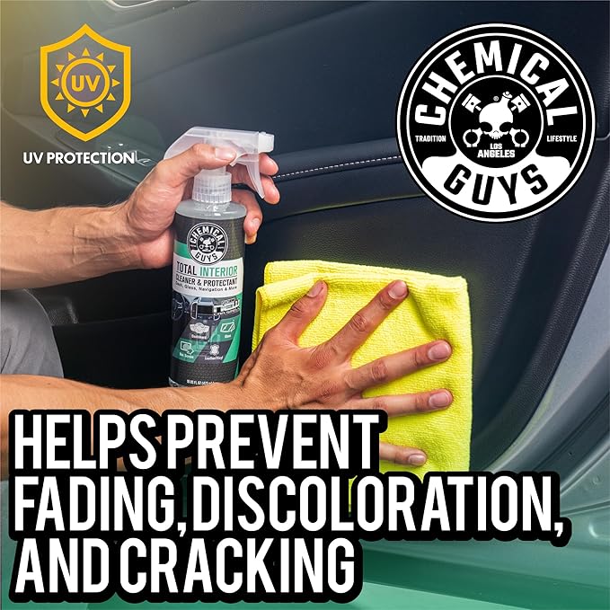 Chemical Guys SPI23416 Total Interior Cleaner and Protectant New Car Smell (Safe for Cars Trucks SUVs Jeeps RVs &amp More) 16 fl oz (Pack of 2)