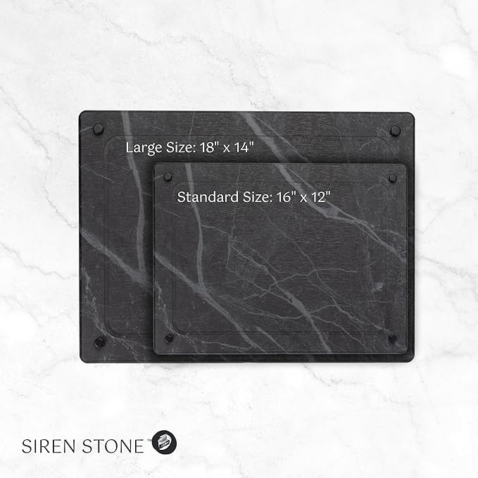 LARGE Siren Stone Natural Dish Drying Mat for Kitchen Counter - Premium Diatomaceous Earth Mat | Quick Drying Super Absorbent | Non-Toxic BPA-Free Eco-Friendly | Female-Founded USA Brand (18x14)
