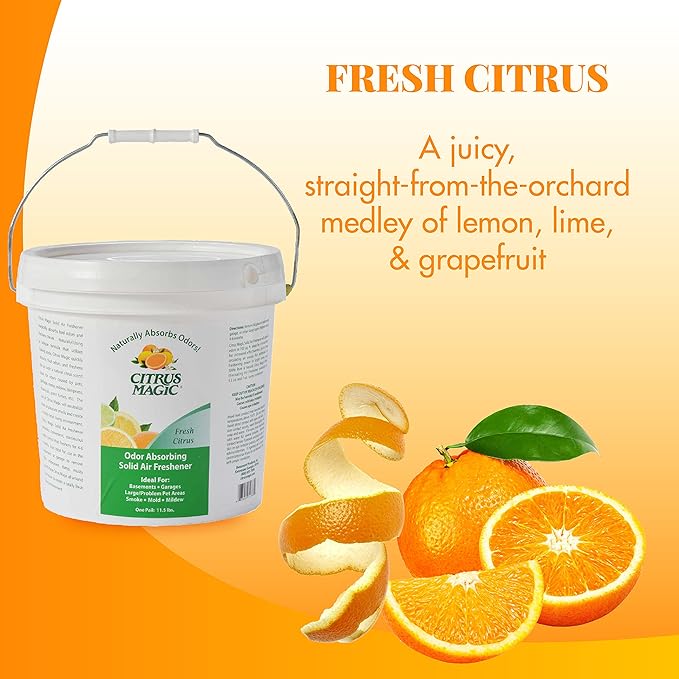 Citrus Magic Odor Absorbing Solid Air Freshener Fresh Citrus 11.5-Pound