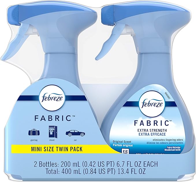 Febreze Fabric Refresher Odor Fighter Extra Strength Original Scent 2 Count 6.7 Fl Oz Each (Pack of 2)