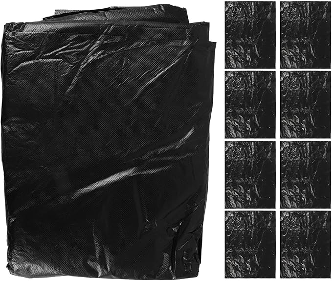 25pcs Thickened Black Plastic Trash Bags 80x100cm Heavy-duty Kitchen and Bathroom Garbage Bags for Household Use