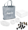 Dupray Steam Cleaning Pack Pro 24-Piece Accessory Kit for Dupray Steam Cleaners Microfiber Cloths &amp Bonnets Nylon Brass Horsehair Stainless Brushes Felt Storage Bag