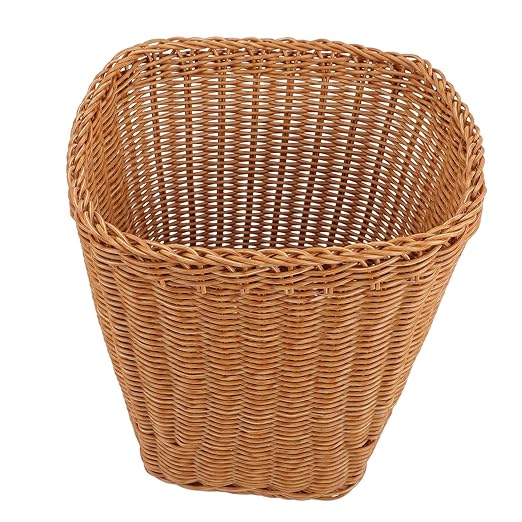 Versatile Woven Basket Rattan Trash Can for Sundries Storage Lightweight Multi Functional Wastebasket for Home Decor Organizing for Kitchen Living Room