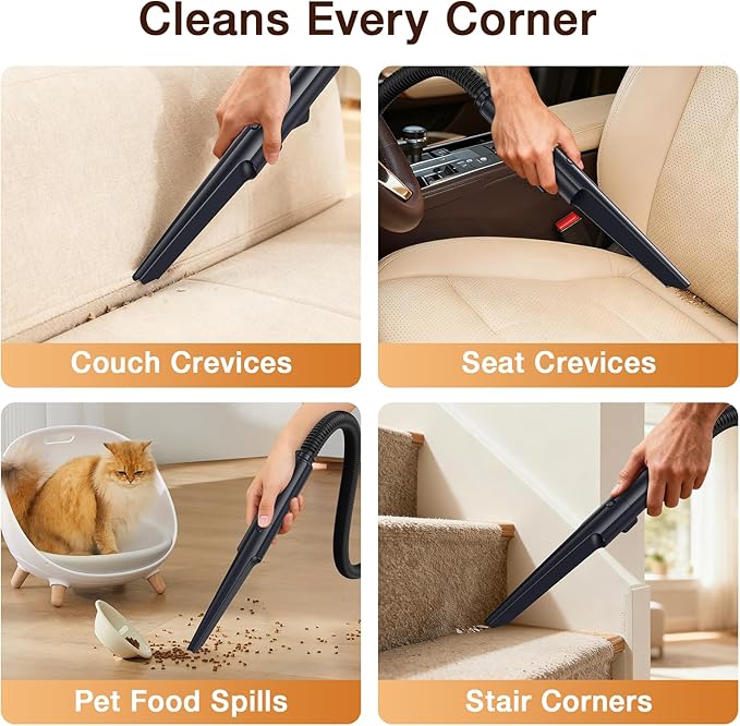 LABIGO Portable Carpet &amp Upholstery Cleaner 18Kpa Carpet Cleaner Machine for Deep Stain Removal Spot Cleaner for Pet Accidents Area Rugs Stairs Car Seats &amp Couches Includes Tools &amp S
