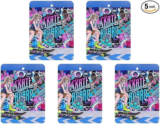 5PCS Car Air Freshener Hanging Personalized Double Sided Skate Girl Car Fresheners Long Lasting New Cars Scents Cute Automotive Freshies for Closets Drawers (tea)