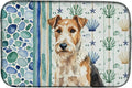 Caroline's Treasures Wire Fox Terrier Coastal Sea Glass Dish Drying Mat Absorbent Dish Drying Mat Pad for Kitchen Counter Dish Drainer Mat for Countertop 14 x 21 Multicolor