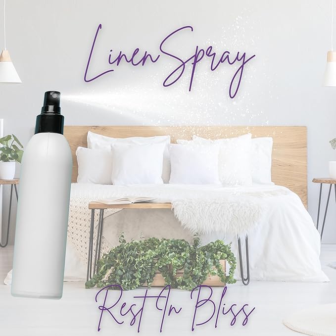 Georgia Peach Linen Spray (Double Strength) 8 ounces - Eclectic Lady Sheet and Linen Spray - No Artificial Colors Parabens or Preservatives - Long-Lasting Scent for Bed Fabric &amp Pillow